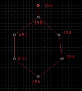 A simple circular path grid.