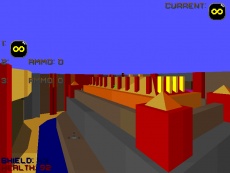 A screenshot from MAP01, showing the WADs odd style)