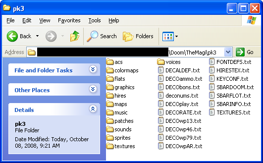 My 'pk3' directory looks like this.